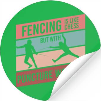 Discover Fencing Sabre Stickers