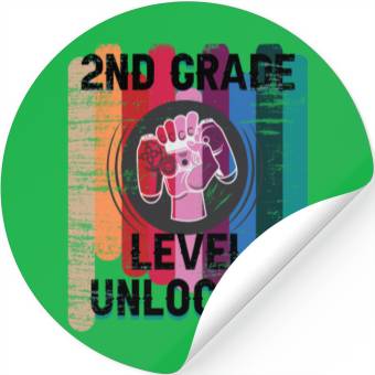 Discover 2nd Grade Level Unlocked School Boy Stickers