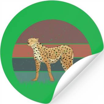Discover Retro Cheetah Stickers