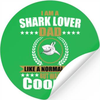 Discover Shark Lover Dad Men Stickers