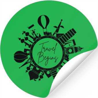 Discover Travel Begins Stickers