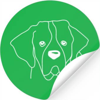 Discover Saint Bernard White Stickers