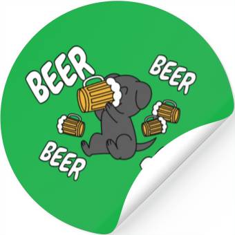 Discover Great Dane Drinking Beer Stickers