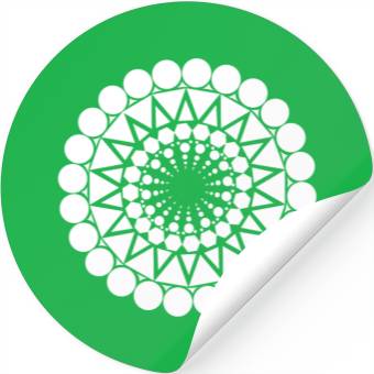 Discover Geometric Triangle Mandala Round Pattern Shape Stickers