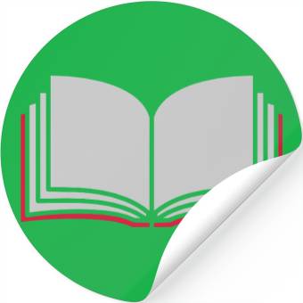 Discover learning open book pages Stickers