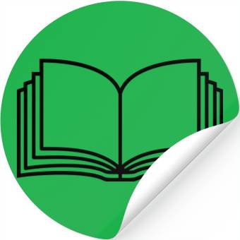 Discover novel open book pages Stickers
