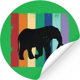 Discover Elephant Silhouette Stickers