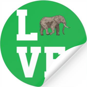 Discover Love Elephants Stickers