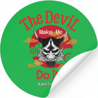 Discover The Devil Make Me Do It Japan Evil Gold Cloud. Stickers