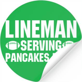 Discover Lineman Serving Pancakes Daily Stickers