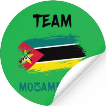Discover Team Mozambique flags design Stickers