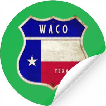 Discover Waco Texas crest flags design Stickers