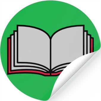 Discover school open book pages Stickers