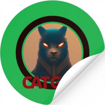 Discover Samurai Cat God Stickers