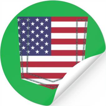 Discover USA pocket flag Stickers