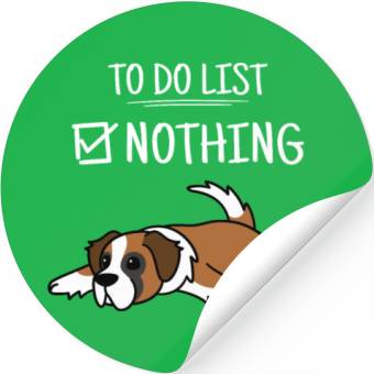 Discover Saint Bernard To Do List Stickers