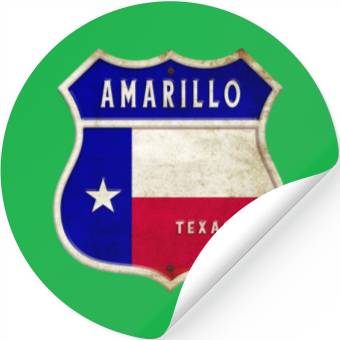 Discover Amarillo Texas crest flags design Stickers