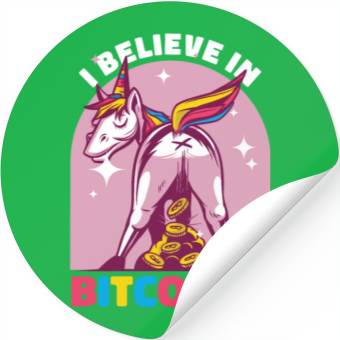 Discover Cryptocurrency Believe In Bitcorns Bitcoin Stickers