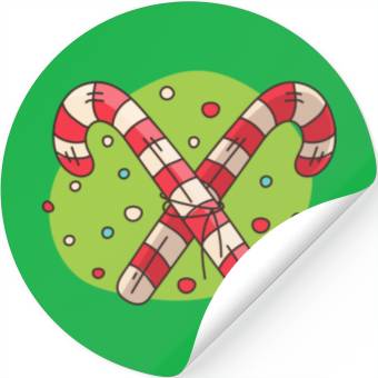 Discover candy canes Stickers
