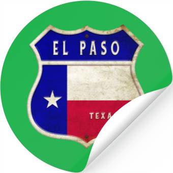 Discover El Paso Texas crest flags design Stickers