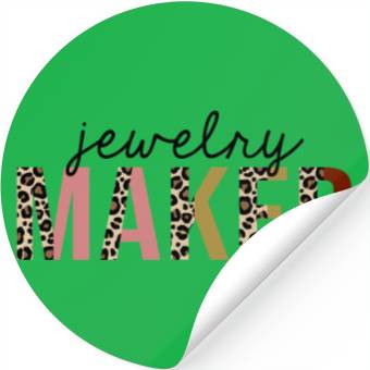Discover Jewelry Maker Leopard Print Funny Stickers