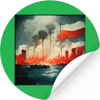 Discover No War Sad Painting Stickers