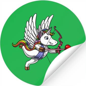 Discover Unicorn Cupid Stickers