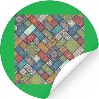 Discover floral tiles pattern Stickers