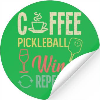 Discover Coffee Pickleball Wine Repeat Stickers