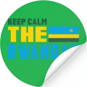 Discover Keep calm Rwanda flag design Stickers