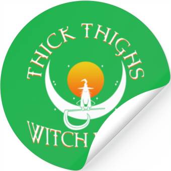 Discover Thick Thighs Witch Vibes Stickers
