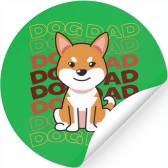 Discover Dog Dad Stickers