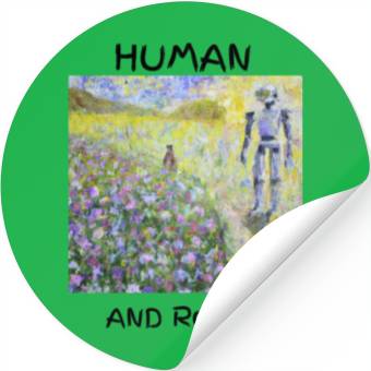 Discover Human and Robot - We have Evolved Stickers