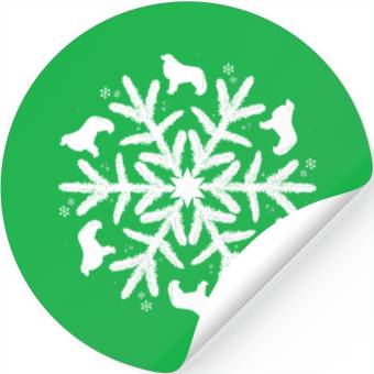 Discover Great Pyrenees Snowflake Pattern Stickers