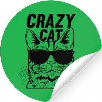 Discover Cat Lover Funny Cat Meme I Crazy Cat Stickers