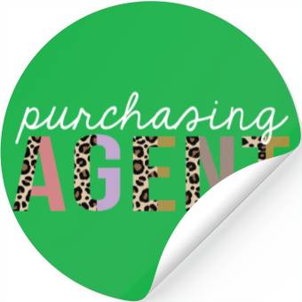 Discover Purchasing Agent Leopard Print Funny Gift Stickers