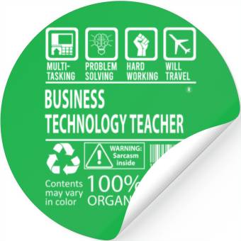 Discover Business Technology Teacher Stickers - Multitasking