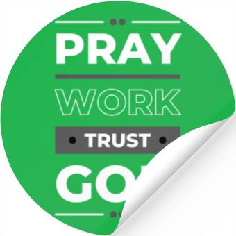 Discover Pray Work Trust God Stickers