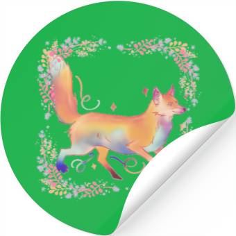 Discover FOX IN FLOWERS Stickers