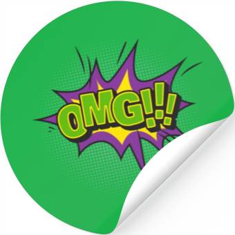 Discover Comic Style OMG Expression Design Stickers