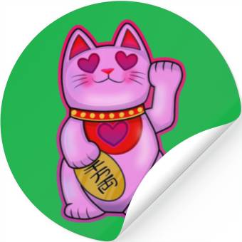 Discover Cute Maneki Neko Romance Cat Stickers