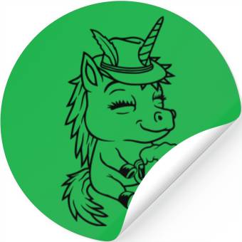 Discover alcohol drinking sitting unicorn Stickers