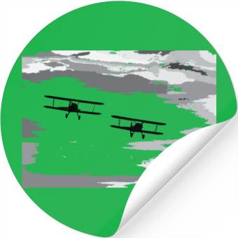 Discover Bi-Plane Chasing the Storm Stickers