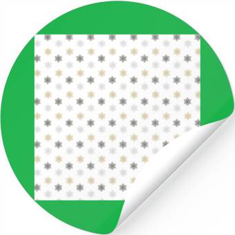 Discover Modern Snowflakes Pattern White Gold Stickers