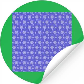 Discover Blue Snowflakes Pattern Stickers
