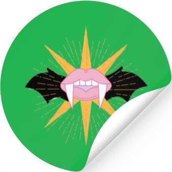 Discover BACK TO SCHOOL HALLOWEN DESIGN SHINING VAMPIRE Stickers
