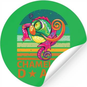 Discover Chameleon Dad Stickers