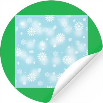 Discover Abstract Blue Snowflakes Pattern Stickers