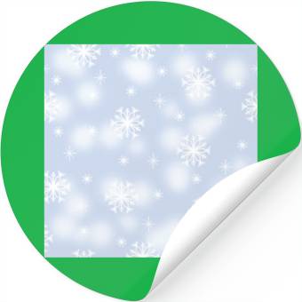 Discover Blue White Snowflakes Pattern Stickers