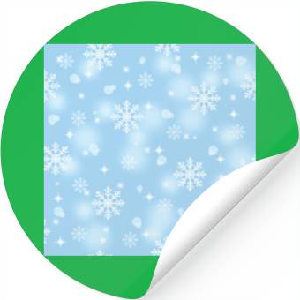 Discover Elegant Blue Bokeh Snowflakes Pattern Stickers